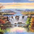Hand painted oil painting on canvas"Creek"100x200CM(40"x80")Unframed-707