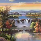 Hand painted oil painting on canvas"Creek"60x90CM(23.6"x35.4")Unframed-709