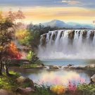 Hand painted oil painting on canvas"Creek"60x90CM(23.6"x35.4")Unframed-711