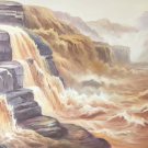 Hand painted oil painting on canvas"Yellow River"70x180CM(27.6"x70.9")Unframed-713