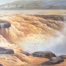 Hand painted oil painting on canvas"Yellow River"70x180CM(27.6"x70.9")Unframed-714