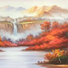 American style Hand painted oil painting on canvas"Creek"70x180CM(27.6"x70.9")Unframed-718