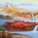 American style Hand painted oil painting on canvas"Creek"70x180CM(27.6"x70.9")Unframed-719