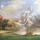 American style Hand painted oil painting on canvas"Creek"70x180CM(27.6"x70.9")Unframed-723