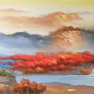 American style Hand painted oil painting on canvas"Creek"60x180CM(23.6"x70.9")Unframed-725