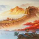 American style Hand painted oil painting on canvas"Creek"60x180CM(23.6"x70.9")Unframed-726