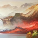 American style Hand painted oil painting on canvas"Creek"60x180CM(23.6"x70.9")Unframed-727