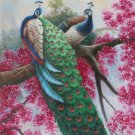 Simple modern Hand painted oil painting on canvas"Gorgeous peacock"80x160CM(33"x63")Unframed-92