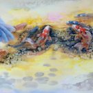 Hand painted oil painting on canvas"abstract carp"70x180CM(30"x72")Unframed-25