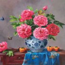 Hand painted oil painting on canvas"Peony"80x120CM(33"x48")Unframed-47