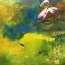 Hand painted oil painting on canvas"Abstract lotus"50x70CM(20"x30")Unframed-89 Hand painted oil painting on canvas"Abstract lotus"50x70CM(20"x30")Unframed-89