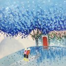 Hand painted oil painting on canvas"Abstract country life"60x60CM(24"x24")Unframed-139 Hand painted oil painting on canvas"Abstract country life"60x60CM(24"x24")Unframed-139