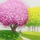 Hand painted oil painting on canvas"Abstract country life"60x60CM(24"x24")Unframed-142 Hand painted oil painting on canvas"Abstract country life"60x60CM(24"x24")Unframed-142