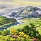 American style Hand painted oil painting on canvas"Creek"70x180CM(27.6"x70.9")Unframed-734