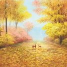 American style Hand painted oil painting on canvas"Creek"70x180CM(27.6"x70.9")Unframed-740