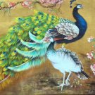 Simple modern Hand painted oil painting on canvas"Gorgeous peacock"70x180CM(27.6"x70.9")Unframed-96