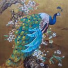 Hand painted oil painting on canvas"Gorgeous peacock"70x100CM(30"x40")Unframed-98