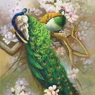 Simple modern Hand painted oil painting on canvas"Gorgeous peacock"80x160CM(33"x63")Unframed-100