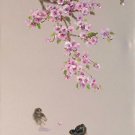 Hand painted oil painting on canvas"Cute bird"40x100CM(16"x40")Unframed-56