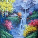 Hand painted oil painting on canvas"Creek"60x90CM(23.6"x35.4")Unframed-744