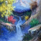 Hand painted oil painting on canvas"Creek"60x90CM(23.6"x35.4")Unframed-747