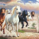 Simple modern Hand painted oil painting on canvas"Abstract horse"70x180CM(27.6"x70.9")Unframed-57