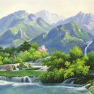 American style Hand painted oil painting on canvas"Creek"70x180CM(27.6"x70.9")Unframed-752