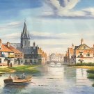 European style Hand painted oil painting on canvas"Venice"70x180CM(30"x72")Unframed-46