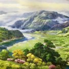 American style Hand painted oil painting on canvas"Creek"70x180CM(27.6"x70.9")Unframed-755