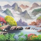 American style Hand painted oil painting on canvas"Creek"60x160CM(24"x63")Unframed-761