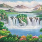 Hand painted oil painting on canvas"Creek"60x120CM(23.6"x47.2")Unframed-763 Hand painted oil painting on canvas"Creek"60x120CM(23.6"x47.2")Unframed-763