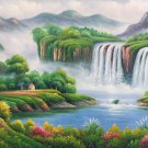 Hand painted oil painting on canvas"Creek"60x120CM(23.6"x47.2")Unframed-764