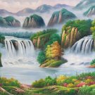 Hand painted oil painting on canvas"Creek"60x120CM(23.6"x47.2")Unframed-765 Hand painted oil painting on canvas"Creek"60x120CM(23.6"x47.2")Unframed-765