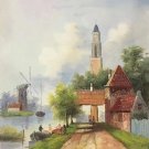 Hand painted oil painting on canvas"Image of the countryside"50x60CM(19.7"x23.6")Unframed-218