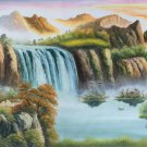 Hand painted oil painting on canvas"Creek"60x120CM(23.6"x47.2")Unframed-768