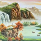 Hand painted oil painting on canvas"Creek"60x120CM(23.6"x47.2")Unframed-769