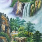 Hand painted oil painting on canvas"Creek"60x120CM(23.6"x47.2")Unframed-770