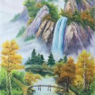 Hand painted oil painting on canvas"Creek"60x120CM(23.6"x47.2")Unframed-773 Hand painted oil painting on canvas"Creek"60x120CM(23.6"x47.2")Unframed-773