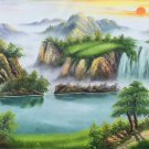Hand painted oil painting on canvas"Creek"60x120CM(23.6"x47.2")Unframed-774