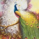 Simple modern Hand painted oil painting on canvas"Gorgeous peacock"60x90CM(23.6"x35.4")Unframed-103