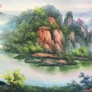American style Hand painted oil painting on canvas"Creek"70x180CM(27.6"x70.9")Unframed-779