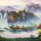 American style Hand painted oil painting on canvas"Creek"70x180CM(27.6"x70.9")Unframed-780