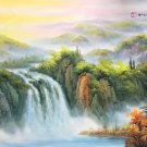 American style Hand painted oil painting on canvas"Creek"70x180CM(27.6"x70.9")Unframed-782 American style Hand painted oil painting on canvas"Creek"70x180CM(27.6"x70.9")Unframed-782