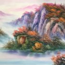 American style Hand painted oil painting on canvas"Creek"70x180CM(27.6"x70.9")Unframed-784