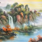 American style Hand painted oil painting on canvas"Creek"70x180CM(27.6"x70.9")Unframed-786