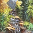 Hand painted oil painting on canvas"Creek"60x120CM(23.6"x47.2")Unframed-788 Hand painted oil painting on canvas"Creek"60x120CM(23.6"x47.2")Unframed-788