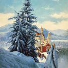 Hand painted oil painting on canvas"castle"60x90CM(23.6"x35.4")Unframed-792