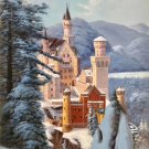Hand painted oil painting on canvas"castle"60x90CM(23.6"x35.4")Unframed-793