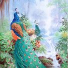 Simple modern Hand painted oil painting on canvas"Gorgeous peacock"80x160CM(33"x63")Unframed-113