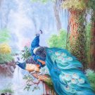 Simple modern Hand painted oil painting on canvas"Gorgeous peacock"80x160CM(33"x63")Unframed-114